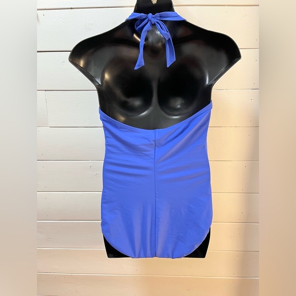 SPEEDO • Blue Halter One-Piece Swimsuit • Size 18 - Picture 5 of 7